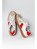 Кеды женские Rudy white beige red 