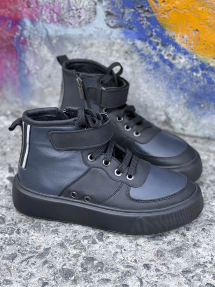 Высокие кеды SHELBY Black Navy
