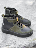 Высокие кеды SHELBY Black Khaki WINTER