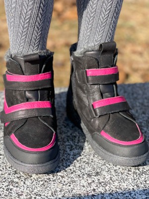 Ботинки FLUFFY Black Pink