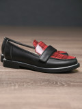 Лоуферы JANE Red Black