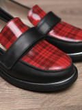 Лоуферы JANE Red Black